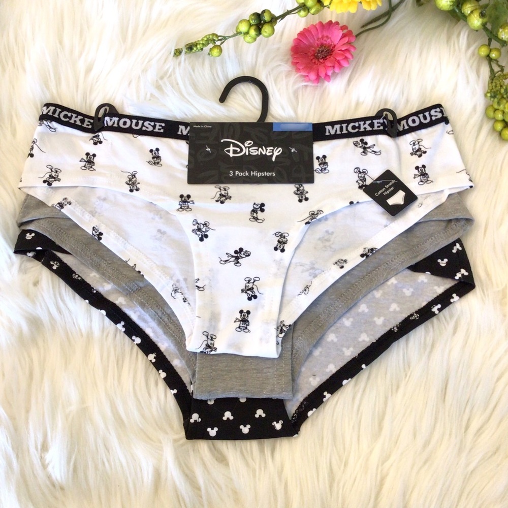 Sold! 3-Pack Disney Womens Mickey Mouse Hipster Panty Choose Size - Picture 1 of 7
